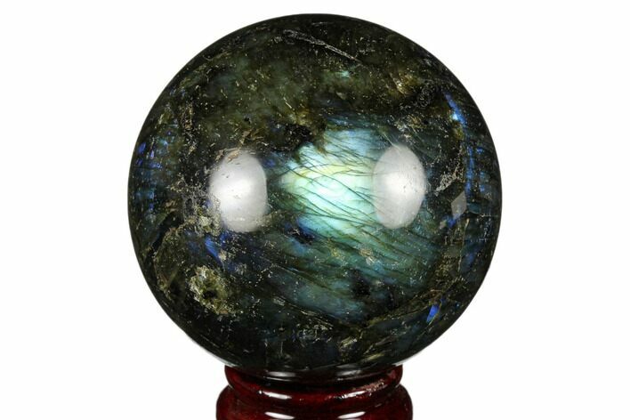 Flashy, Polished Labradorite Sphere - Great Color Play #180640